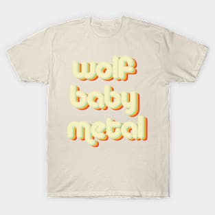 vintage color wolf baby T-Shirt